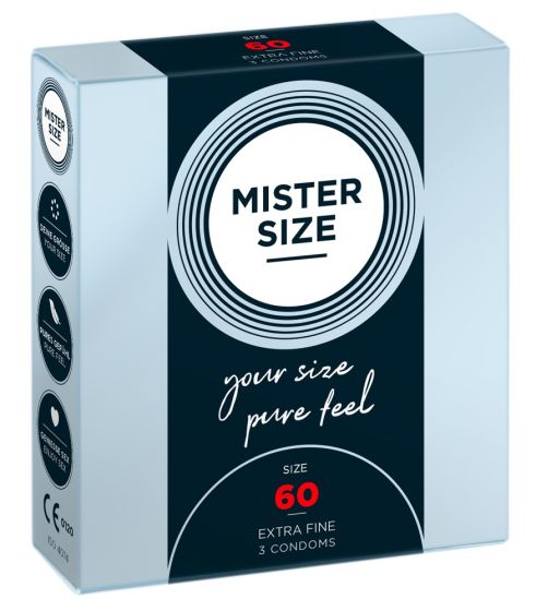 Mister Size 60mm pack of 3