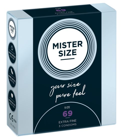 Mister Size 69mm pack of 3