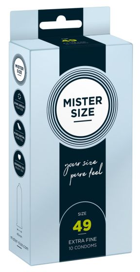 Mister Size 49mm pack of 10