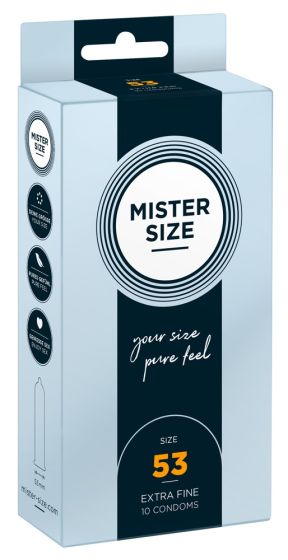 Mister Size 53mm pack of 10